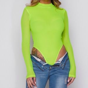 Long sleeve mesh onesie